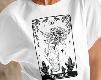 Tarot Bride Shirt, Boho Bride Shirt, Tarot Shirt, Boho Bachelorette Shirt, Bachelorette Shirt, Tarot Card T shirt, Bride Shirt