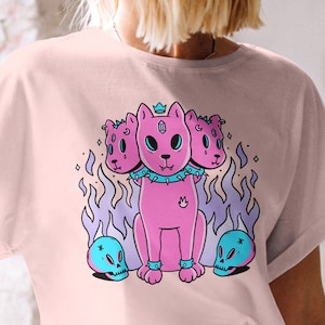 Harajuku Dog Pastel Goth Shirt, Pastel Goth Clothing, Harajuku Shirt, Cryptid Shirt, Kawaii Clothes, Kawaii Goth, Creepy Cute Shirt