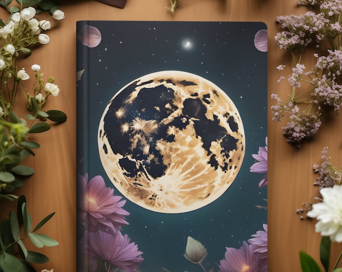 Celestial Moon & Stars Dream Journal, Phases of the Moon Hardcover ...