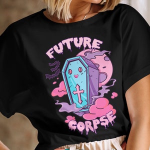 Pastel Goth Coffin Future Corpse Shirt, Yami Kawaii, Fairy Kei, Pastel Grunge Shirt, Pink Kawaii Shirt, Harajuku Shirt, Halloween Shirt