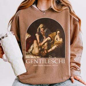 Artemisia Gentileschi Art Crewneck, Judith Slaying Holofernes Famous Artist Sweater, Feminist Women Rights Vintage Renaissance History