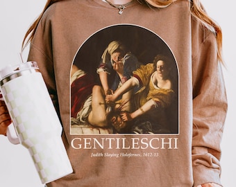 Artemisia Gentileschi Art Crewneck, Judith Slaying Holofernes Famous Artist Sweater, Feminist Women Rights Vintage Renaissance History