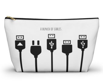 Cables Accessory Bag, Charger Storage, Travel Organizer, Funny Cable Organizer, Accessory Pouch Storage Bag, Funny Gift for Dad, Travel Gift