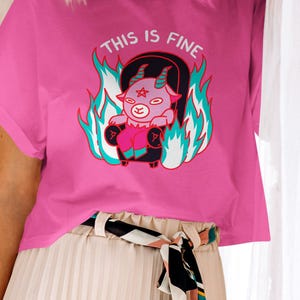 Harajuku Baphomet Pastel Goth Shirt, Pastel Goth Clothing, Harajuku Shirt, Cryptid Shirt, Kawaii Clothes, Kawaii Goth, Kawaii Goat Shirt image 3