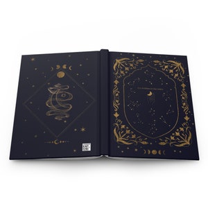 Stars & Moon Phases Book of Shadows Hardcover Journal, Constellations ...
