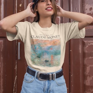 Academia Art Shirt, Monet Impression Sunrise Shirt, Cottagecore Bookish Aesthetic Clothes Art History Grunge Impressionist Renaissance Shirt
