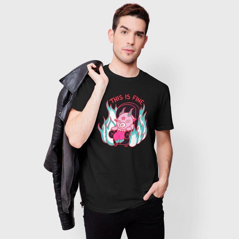 Harajuku Baphomet Pastel Goth Shirt, Pastel Goth Clothing, Harajuku Shirt, Cryptid Shirt, Kawaii Clothes, Kawaii Goth, Kawaii Goat Shirt image 7