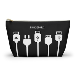 Cables Accessory Bag, Charger Storage, Travel Organizer, Funny Cable Organizer, Accessory Pouch Storage Bag, Funny Gift for Dad, Travel Gift Large