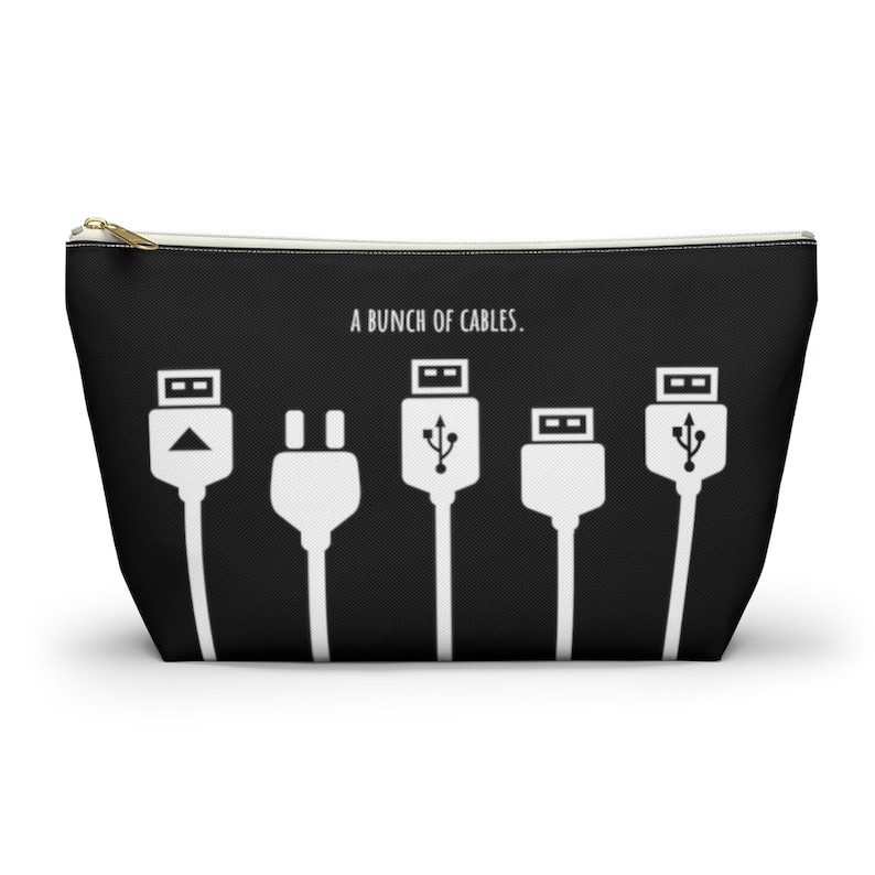 Cables Accessory Bag, Charger Storage, Travel Organizer, Funny Cable Organizer, Accessory Pouch Storage Bag, Funny Gift for Dad, Travel Gift Large