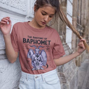 Anatomy of a Baphomet Pastel Goth Shirt, Pastel Goth Clothing, Harajuku Shirt, Cryptid Shirt, Kawaii Clothes, Kawaii Goth, Kawaii Goat Shirt image 7