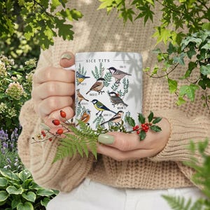 Nice Tits Mug, Funny Bird Mug, Birdwatcher Gift, Blue Tit Great Tit Cup, Bird Lover Gift, Funny Nature Mug, 11oz 15oz Coffee Mug image 10