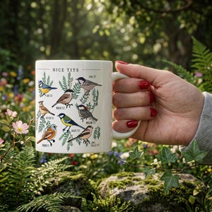 Nice Tits Mug, Funny Bird Mug, Birdwatcher Gift, Blue Tit Great Tit Cup, Bird Lover Gift, Funny Nature Mug, 11oz 15oz Coffee Mug image 9