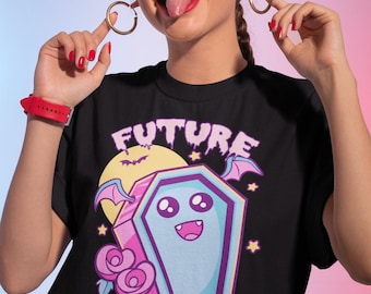 Pastel Goth Coffin Future Corpse Shirt, Yami Kawaii, Fairy Kei, Pastel Grunge Shirt, Pink Kawaii Shirt, Harajuku Shirt, Halloween Shirt