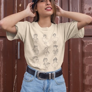 Dark Academia Clothing Greek Gods Sculpture Statues, Light Academia Clothes Bookish Cottagecore Greek Statue Mythology Art Shirt