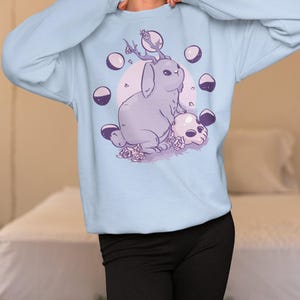 Jackalope Pastel Goth Shirt, Pastel Goth Clothing, Harajuku Shirt, Jackalope Shirt, Cryptid Shirt, Pastel Goth Sweater, Creepy Cute Shirt image 3