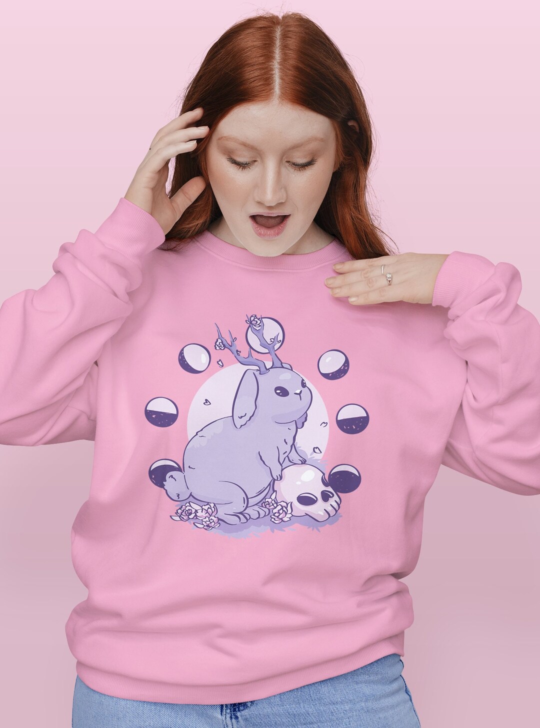 Jackalope Pastel Goth Shirt Pastel Goth Clothing Harajuku Etsy