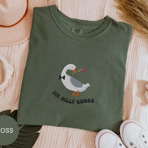 Embroidered Mr Silly Goose Groom Comfort Colors Tshirt Funny Goose Lover Married Couple Matching Shirt Wedding Gift Anniversary Fiance