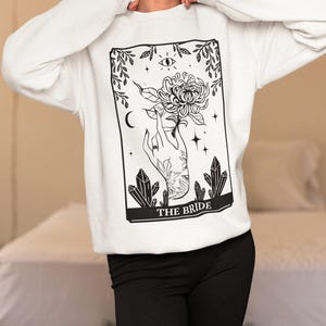 Tarot Bride Sweatshirt, Boho Bride Sweater, Tarot Shirt, Boho Bachelorette Shirt, Bachelorette Shirt, Tarot Card T shirt, Bride Shirt