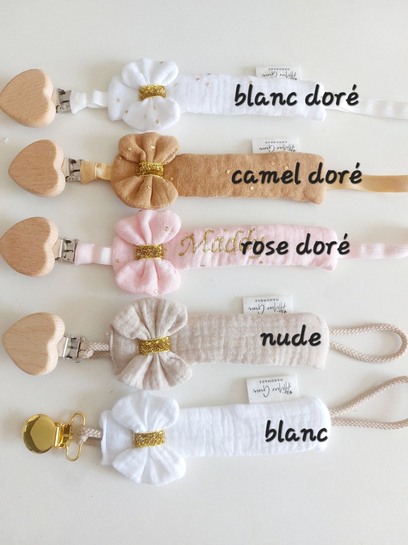 Personalized fabric pacifier clip image 7