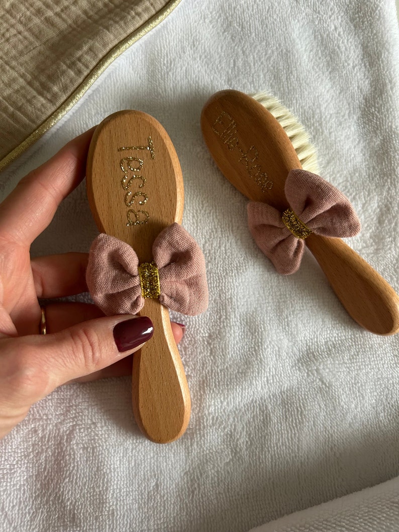 Brosse à cheveux bébé personnalisée image 7