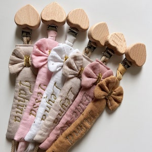 Personalized fabric pacifier clip image 1