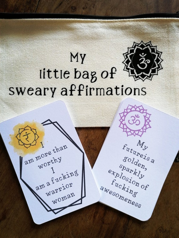 Sweary Affirmation Cards Gift Fun Gift Positivity Etsy UK