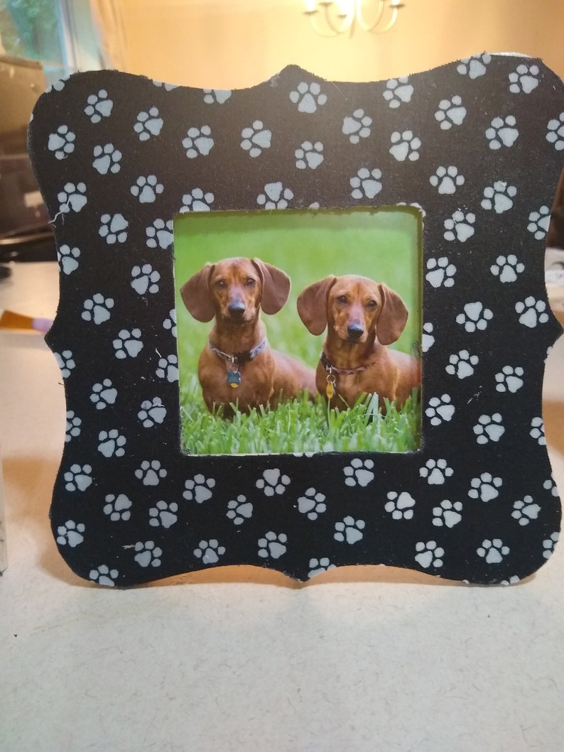 Paw Print Picture Frame Etsy