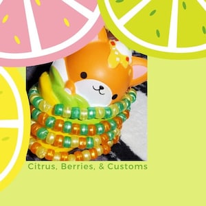 Citrus Themed Kandi/Kidcore/Agere Bracelet Set
