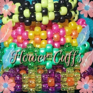 Flower Kandi/Kidcore/Goblincore Bracelet/Cuff