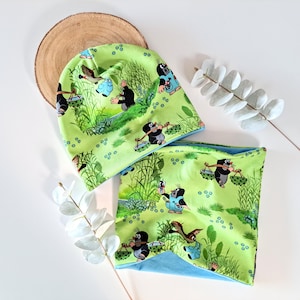 Beanie, Mütze, Loopschal, DerkleineMaulwurf, Hose, Mützenset