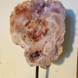 Pink Amethyst Slice On Stand 2.0 Lbs Patagonia, Argentina
