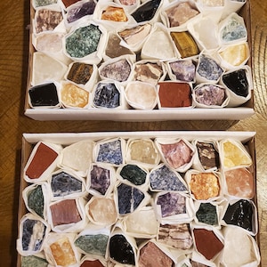 Rough Mixed Mineral Factory Sealed Flat 35 Examples Brazil
