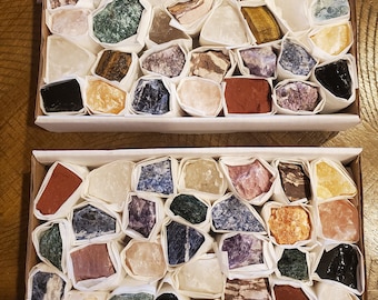 Rough Mixed Mineral Factory Sealed Flat 35 Examples Brazil