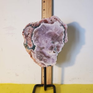 Pink Amethyst Slice On Stand 1.13 Lbs Patagonia, Argentina
