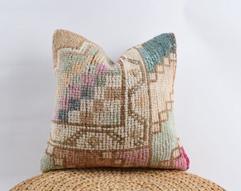 Kilim Pillow 18\u00d718inches Decorative Pillow Hemp Pillow Pillow Cushion Cover Turkish Kilim Pillow Throw Home Living Eclectic Tribal Pillow