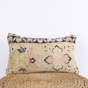 Handmade Pillow Cover, Turkish Kilim Pillow, 12x20 Kilim Pillow, Home Decor, Decorative Pillow, Textured Pillow, Throw Pillow, Cushion Cover