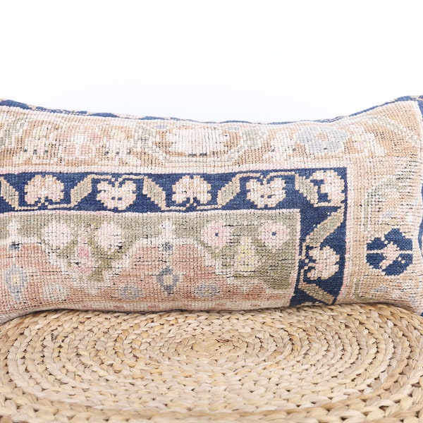 Vintage Kilim Pillow, Kilim Lumbar, 12x24 Pillow Cover, Decorative Pillow, Sofa Throw Pillow, Boho Decor, Cushion Covere, Turkey Pillow