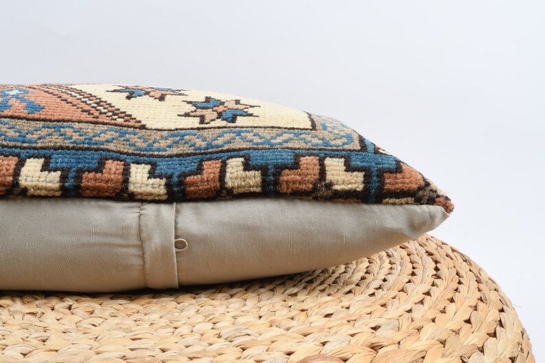 Turkish Carpet Pillow Vintage Kilim Pillow Decorative Pillow Home Decor Cushion Cover Ethnic Kilim Pillow 12x24 Kilim Pillow Pillow