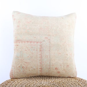 Anatolian Turkish Kilim Pillow, Bohemian Kilim Pillow, Turkish Kilim Pillow, 18x18 Pillow Cover, Decorative Throw Pillow, Livingroom Decor