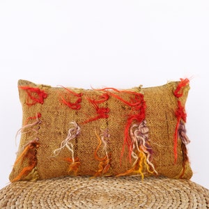 Handmade Pillow Cover, Turkish Kilim Pillow, 12x20 Kilim Pillow, Home Decor, Decorative Pillow, Textured Pillow, Throw Pillow, Cushion Cover