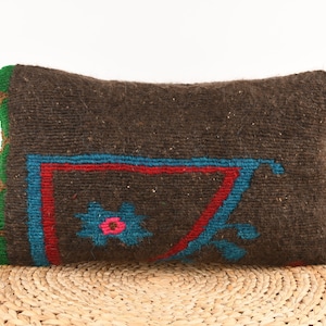 Kilim Pillow, Kilim Lumbar, Turkish Kilim Pillow, 12x20 Kilim Pillow, Decorative Pillow, Ethnic Kİlim Pillow, Designer Pillow, Home Decor
