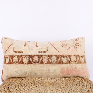 Decorative Pillow, 12x24 Pillow Cover, Anatolian Turkish Kilim Pillow, Throw Pillow, Boho Pillow, Kilim Cushion Cover, Turkey Pillow