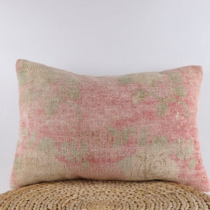 Vintage Kilim Pillow, Turkish Carpet Pillow, 16x24 Pillow Case, Decorative Pillow, Sofa Throw Pillow, Boho Decor, Livingroom Decor, Pillow
