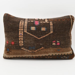 Bohemian Kilim Pillow, Turkish Carpet Pillow, Home Decor, 16x24 Pillow Cover, Boho Pillow, Couch Accent Pillow, Pillow Shams, Cushion Cover