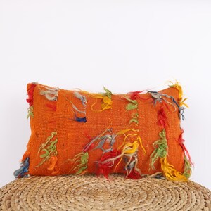 Handmade Pillow Cover, Turkish Kilim Pillow, 12x20 Kilim Pillow, Home Decor, Decorative Pillow, Textured Pillow, Throw Pillow, Cushion Cover