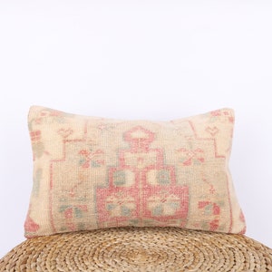 Red Textured Pillow Cover, Turkish Kilim Pillow, 12x20 Pillow Cover, Red Pillow Cover, Home Decor, Red Throw Pillow, Red Cushion Cover