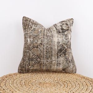 Decoratief sierkussen, Turks kelimkussen, 14 x 14 kussensloop, etnische kelimkussen, woondecoratie, kussenhoes, woondecoratie, kussen Turkije