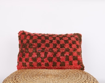 Funda de almohada Kilim turca hecha a mano: cojín lumbar de lana (30,5 x 50,8 cm)