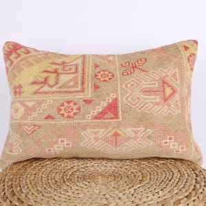Kilim Pillow, Turkish Carpet Pillow, Kilim Lumbar, 16x24 Pillow Cover, Accent Sofa Pillow, Livingroom Decor, Boho Pillow, Cushion Cover