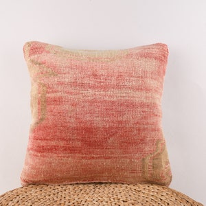 Anatolian Turkish Kilim Pillow, Bohemian Kilim Pillow, Turkish Kilim Pillow, 18x18 Pillow Cover, Decorative Throw Pillow, Livingroom Decor